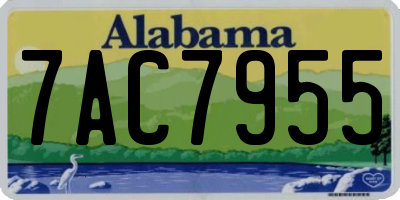 AL license plate 7AC7955
