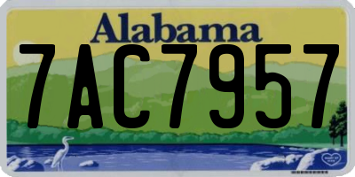 AL license plate 7AC7957