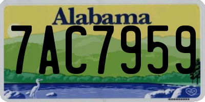 AL license plate 7AC7959