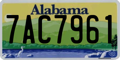 AL license plate 7AC7961