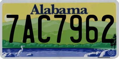 AL license plate 7AC7962