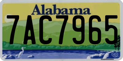 AL license plate 7AC7965