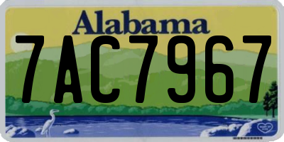 AL license plate 7AC7967