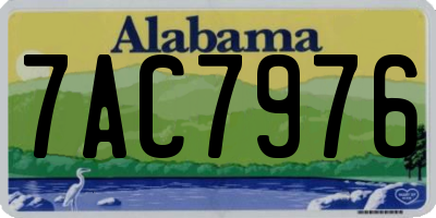 AL license plate 7AC7976