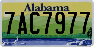 AL license plate 7AC7977
