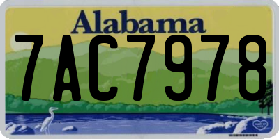 AL license plate 7AC7978