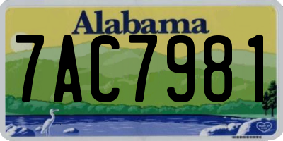 AL license plate 7AC7981