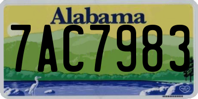 AL license plate 7AC7983