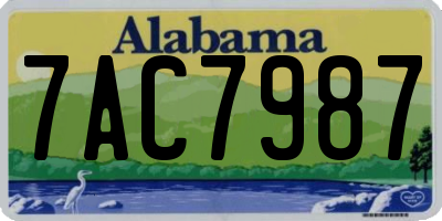AL license plate 7AC7987