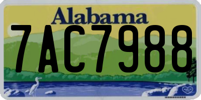 AL license plate 7AC7988