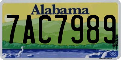 AL license plate 7AC7989
