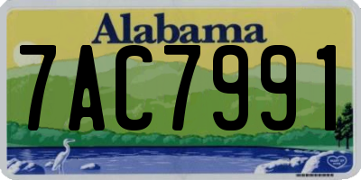 AL license plate 7AC7991