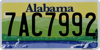 AL license plate 7AC7992