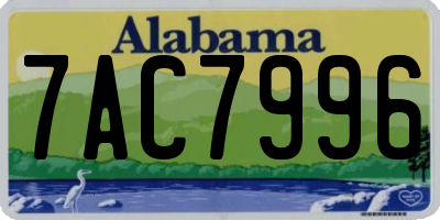 AL license plate 7AC7996