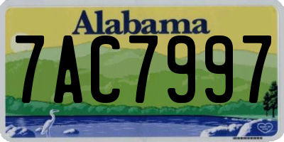AL license plate 7AC7997