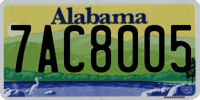 AL license plate 7AC8005