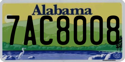 AL license plate 7AC8008