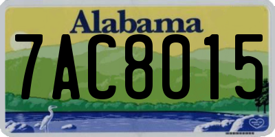 AL license plate 7AC8015
