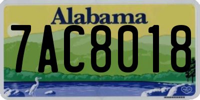 AL license plate 7AC8018