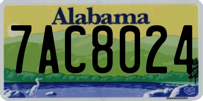 AL license plate 7AC8024