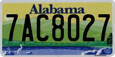 AL license plate 7AC8027