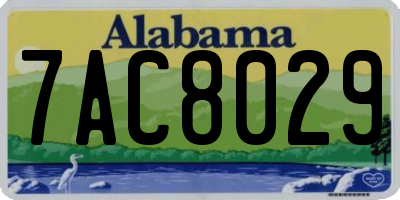 AL license plate 7AC8029