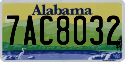 AL license plate 7AC8032