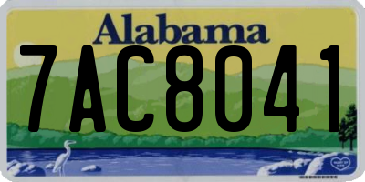 AL license plate 7AC8041