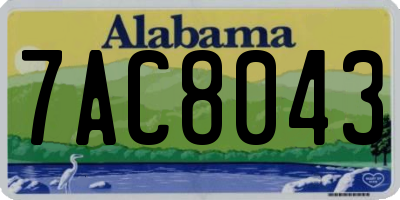 AL license plate 7AC8043