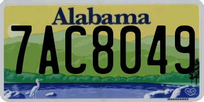 AL license plate 7AC8049