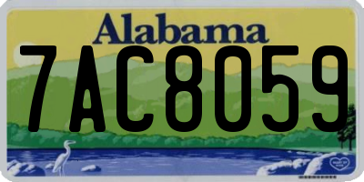 AL license plate 7AC8059