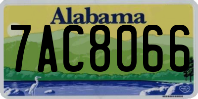 AL license plate 7AC8066