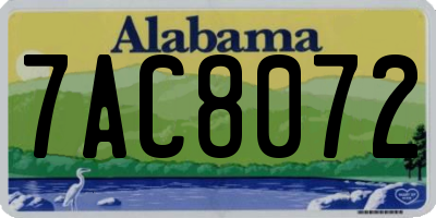AL license plate 7AC8072