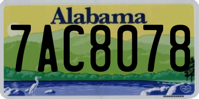 AL license plate 7AC8078