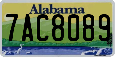 AL license plate 7AC8089