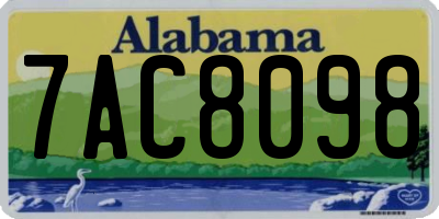 AL license plate 7AC8098