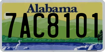 AL license plate 7AC8101