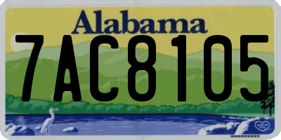 AL license plate 7AC8105
