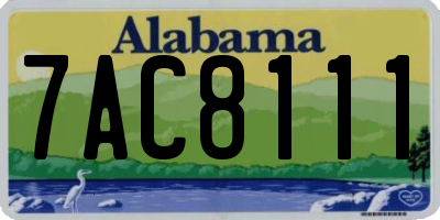 AL license plate 7AC8111
