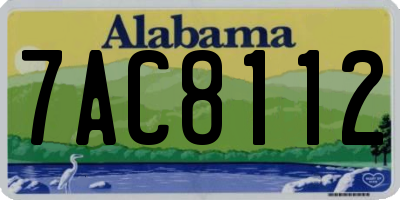 AL license plate 7AC8112