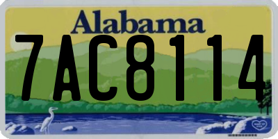 AL license plate 7AC8114