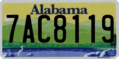 AL license plate 7AC8119
