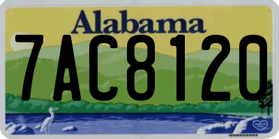 AL license plate 7AC8120