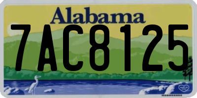 AL license plate 7AC8125