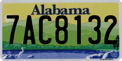 AL license plate 7AC8132