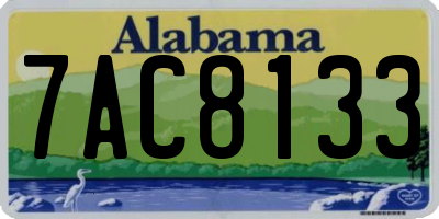 AL license plate 7AC8133