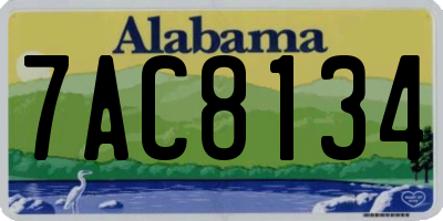 AL license plate 7AC8134