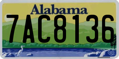 AL license plate 7AC8136