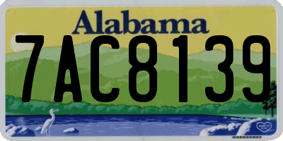 AL license plate 7AC8139