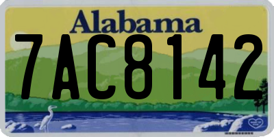 AL license plate 7AC8142